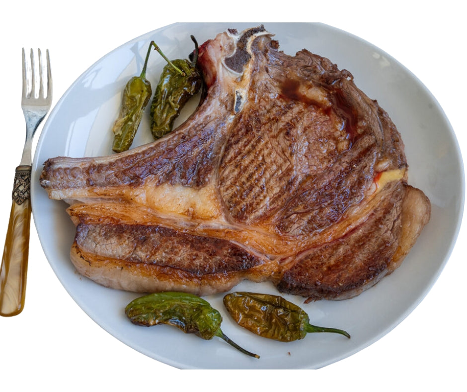 chuletón de res marinado
