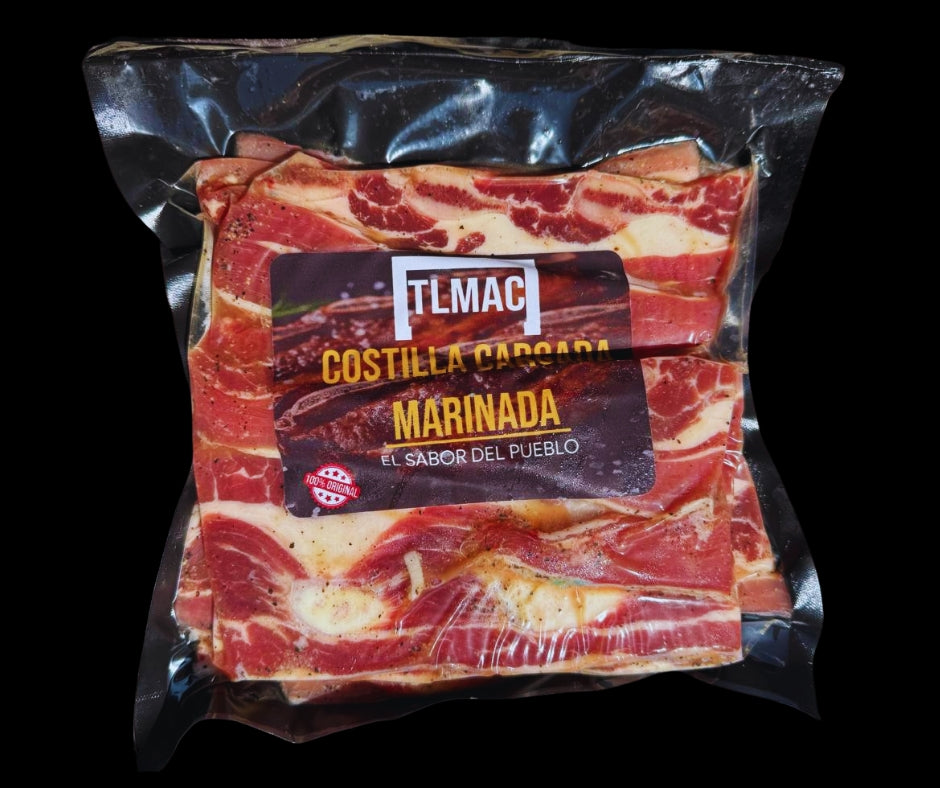 costilla cargada de res marinada